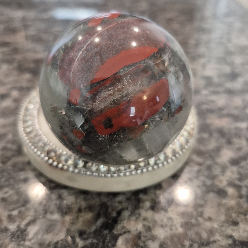 Natural Jasper Crystal Sphere Orb #12 - Picture 5 of 9